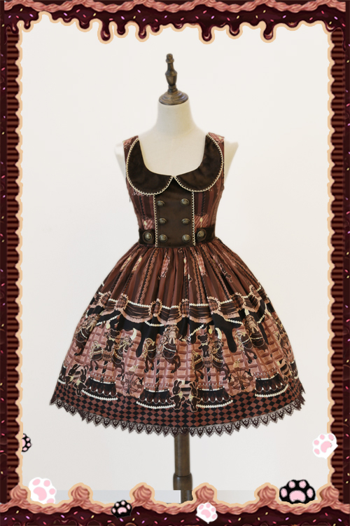 hocolate Trojan Vintage Lolita Normal Waist JSK Dress