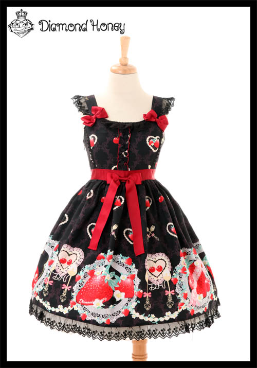 Diamond Honey - Sweet Cherry & Strawberry Lolita JSK Dress