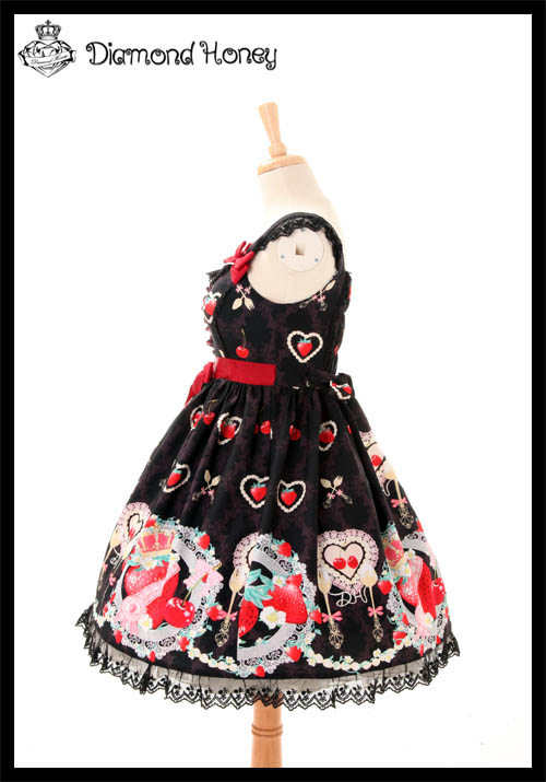 Diamond Honey - Sweet Cherry & Strawberry Lolita JSK Dress