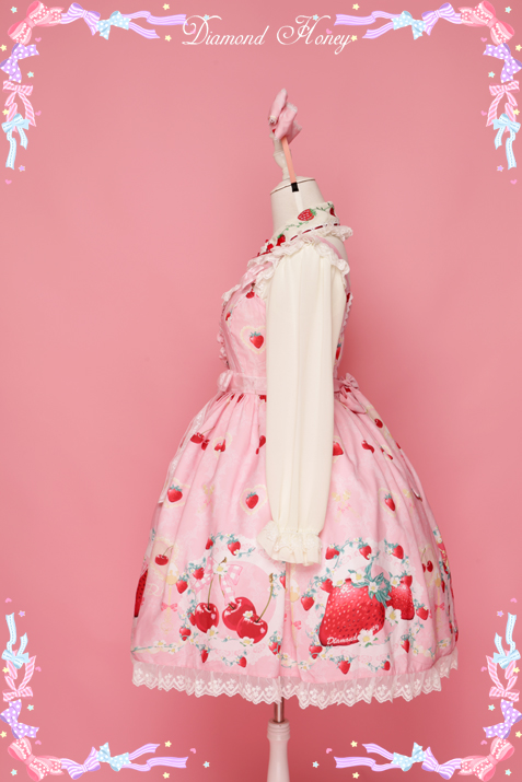 Diamond Honey - Sweet Cherry & Strawberry Lolita JSK Dress