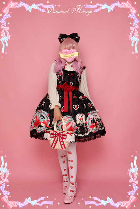 Diamond Honey - Sweet Cherry & Strawberry Lolita JSK Dress