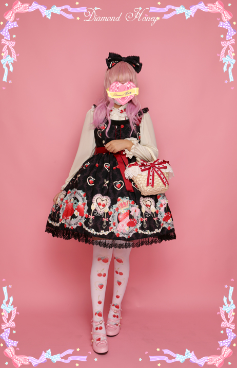 Diamond Honey - Sweet Cherry & Strawberry Lolita JSK Dress