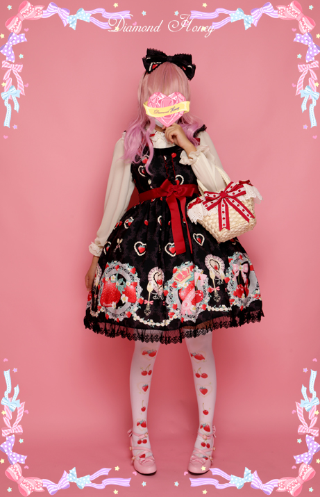 Diamond Honey - Sweet Cherry & Strawberry Lolita JSK Dress