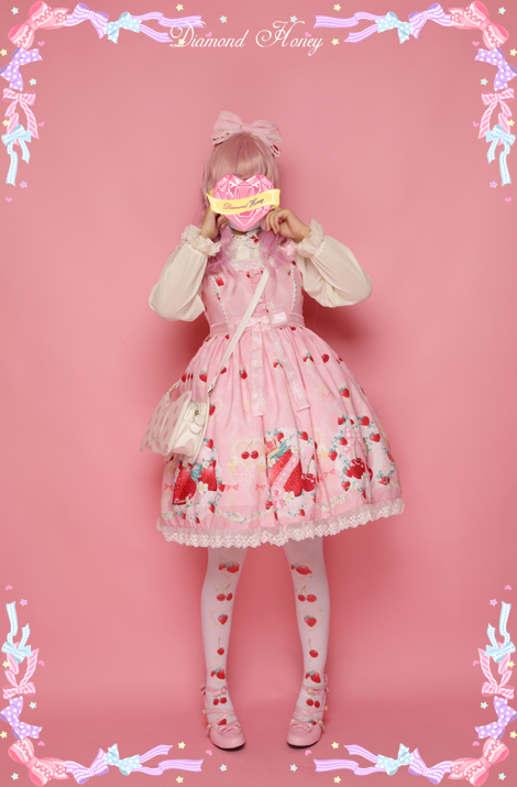 Diamond Honey - Sweet Cherry & Strawberry Lolita JSK Dress