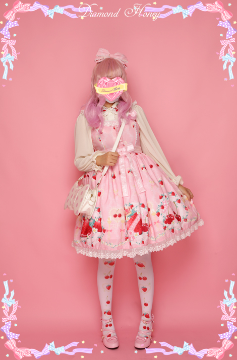 Diamond Honey - Sweet Cherry & Strawberry Lolita JSK Dress