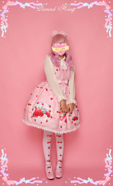 Diamond Honey - Sweet Cherry & Strawberry Lolita JSK Dress