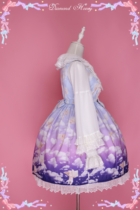Diamond Honey - Fantasy Little Angel Lolita lovely gradient pink and white dress