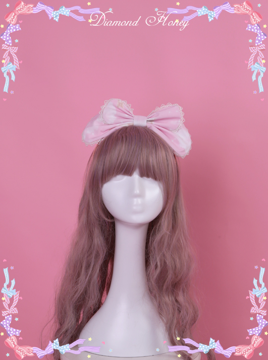 Diamond Honey - Cute gradient pink and white KC headband