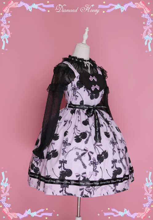 Diamond Honey - Cherry Cross Lolita Cute Gothic Little Devil Dress