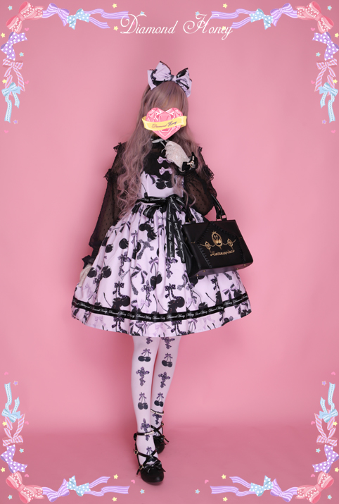 Diamond Honey - Cherry Cross Lolita Cute Gothic Little Devil Dress