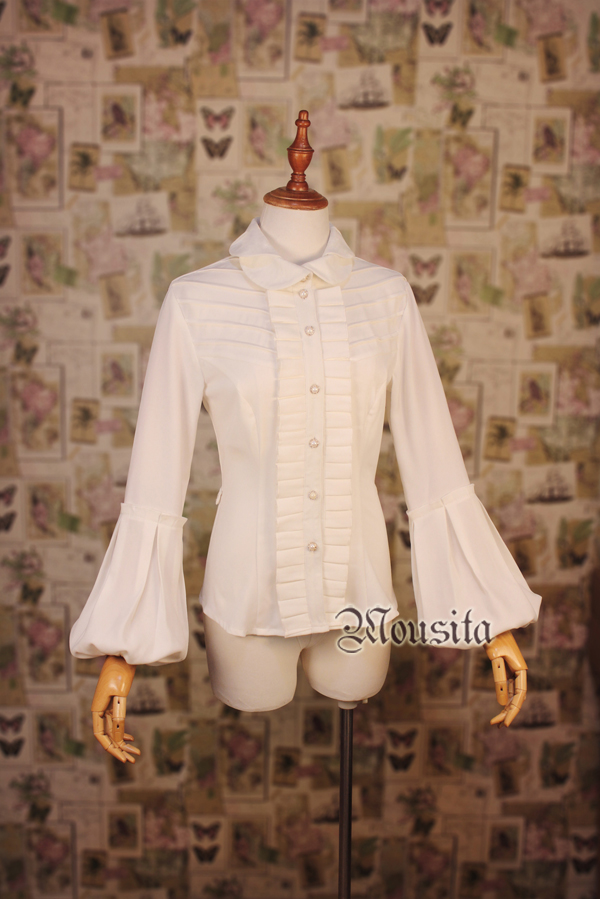 Mousita Lolita Petal Collar Lantern Sleeves Long-Sleeved Shirt