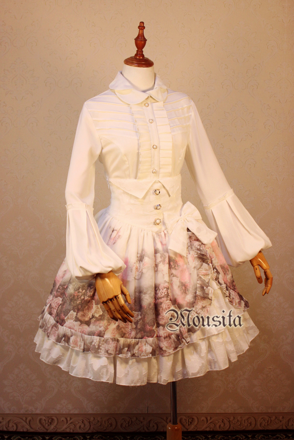 Mousita Lolita Petal Collar Lantern Sleeves Long-Sleeved Shirt