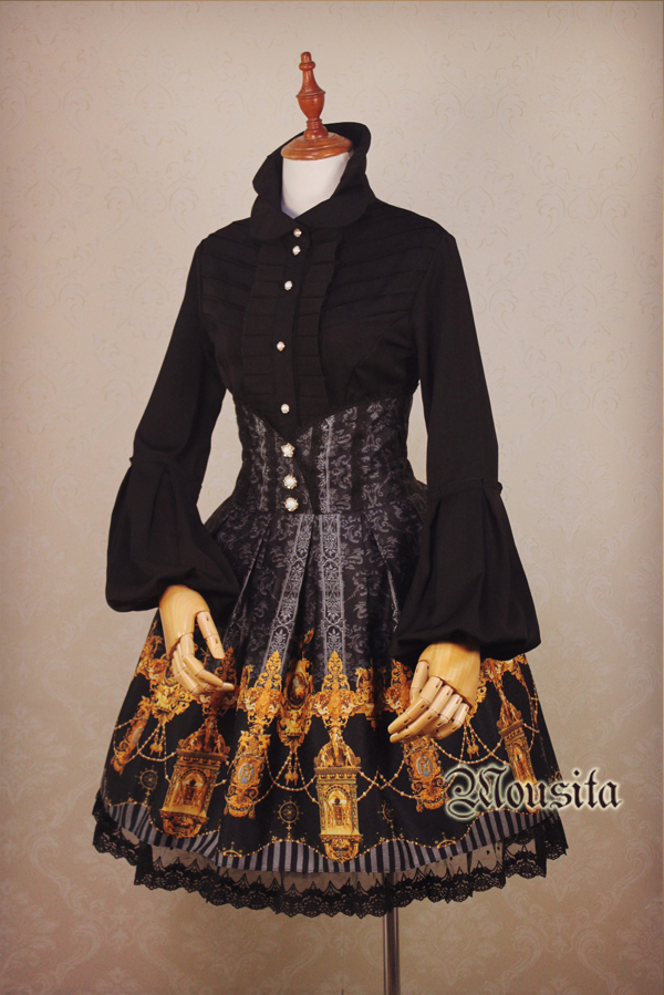 Mousita Lolita Petal Collar Lantern Sleeves Long-Sleeved Shirt