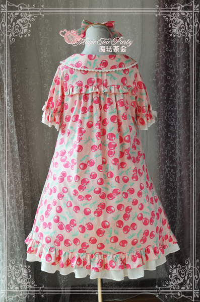 Magic Tea Party - Babydoll Style Cherry Printed Lolita OP Dress