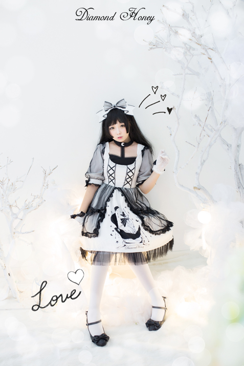 Star&Moon Cats- Sweet Lolita Princess OP Dress