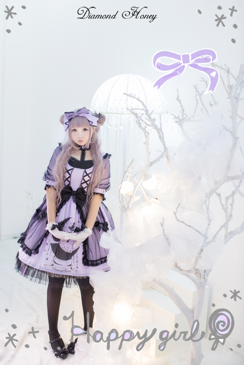 Star&Moon Cats- Sweet Lolita Princess OP Dress