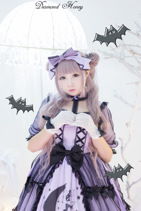 Star&Moon Cats- Sweet Lolita Princess OP Dress