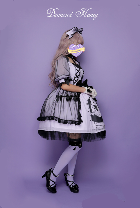 Star&Moon Cats- Sweet Lolita Princess OP Dress