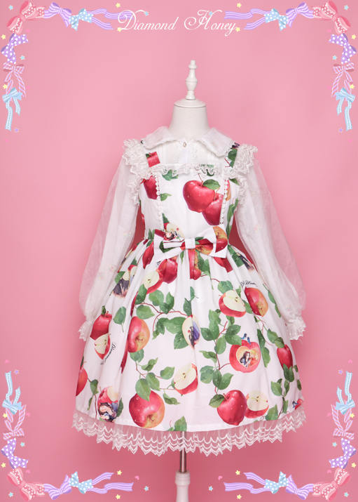 Apple Tradescantia Sillamontana Lolita Printed JSK Dress