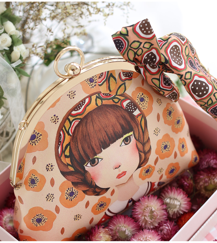 Sweet packet printed shoulder bag