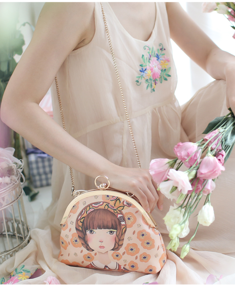 Sweet packet printed shoulder bag