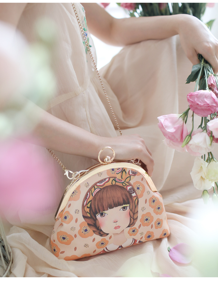 Sweet packet printed shoulder bag