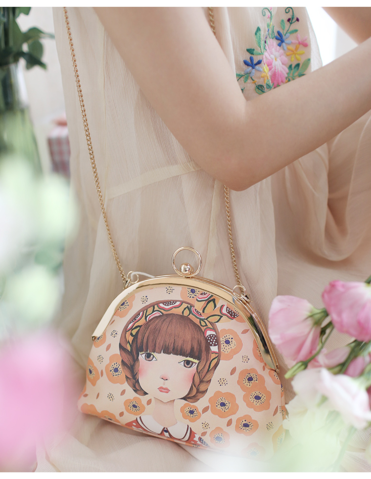 Sweet packet printed shoulder bag