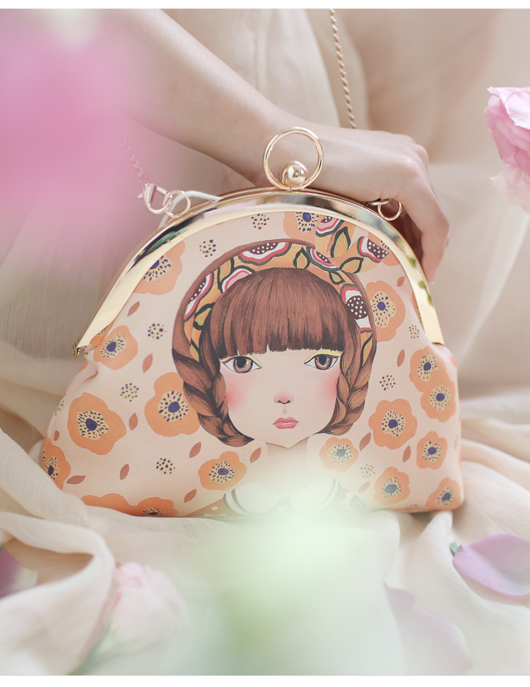 Sweet packet printed shoulder bag