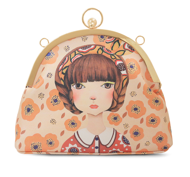 Sweet packet printed shoulder bag