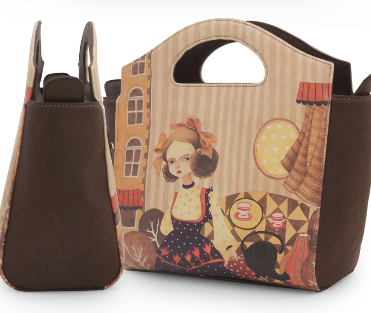 Cute printed handbag wings shoulder bag