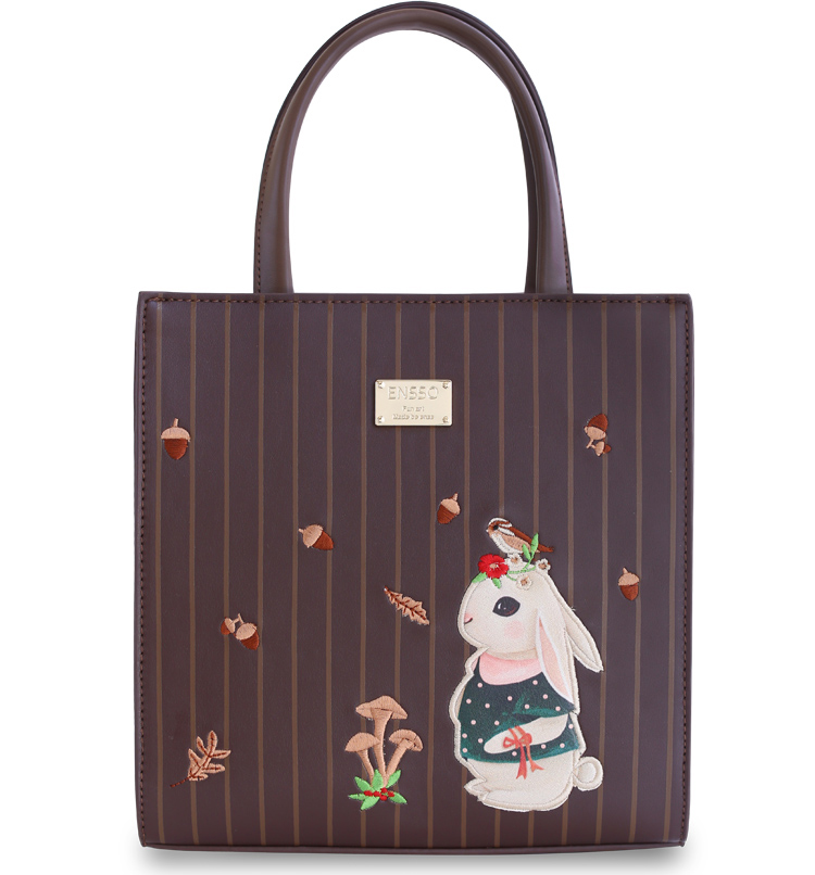 Lovely retro embroidered rabbit handbag