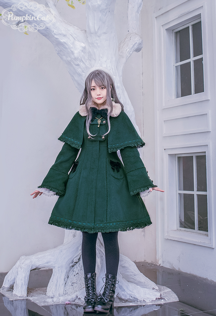 Pumpkin Cat -Scent of Winter- Lolita Winter Coat + Cape Set