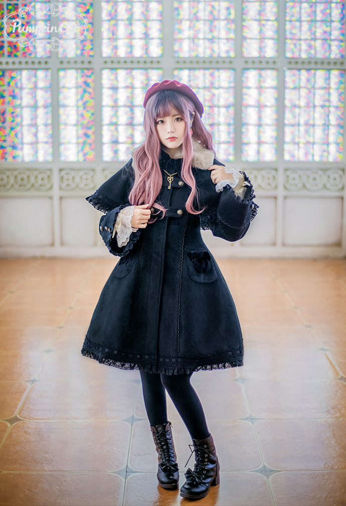 Pumpkin Cat -Scent of Winter- Lolita Winter Coat + Cape Set