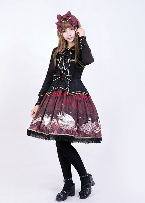 Pumpkin Cat -Dragon\'s Treasure- Lolita JSK Type I