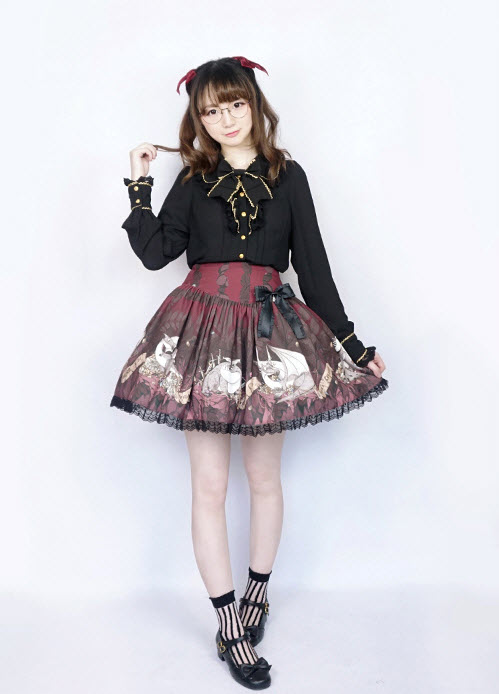 Pumpkin Cat -Dragon\'s Treasure- Lolita Skirt