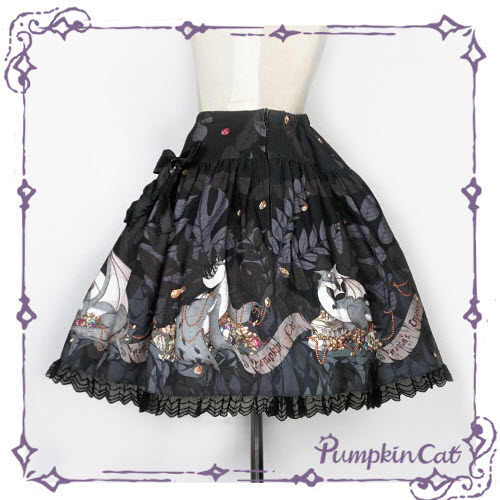 Pumpkin Cat -Dragon\'s Treasure- Lolita Skirt