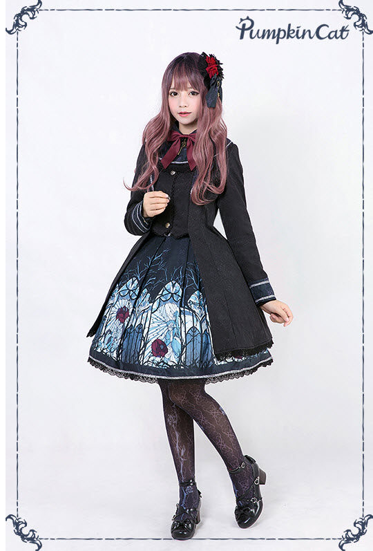 Pumpkin Cat -Beauty the Rose- Lolita Skirt