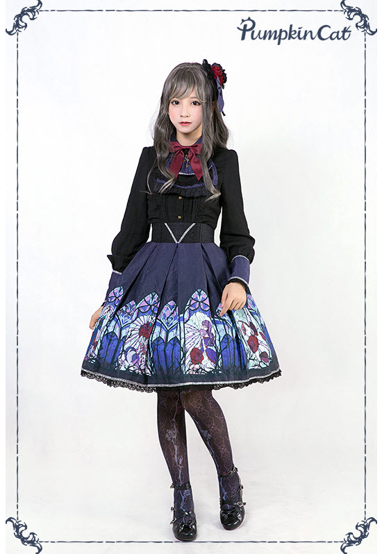 Pumpkin Cat -Beauty the Rose- Lolita Skirt