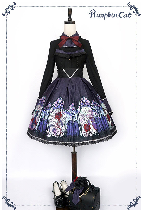 Pumpkin Cat -Beauty the Rose- Lolita Skirt