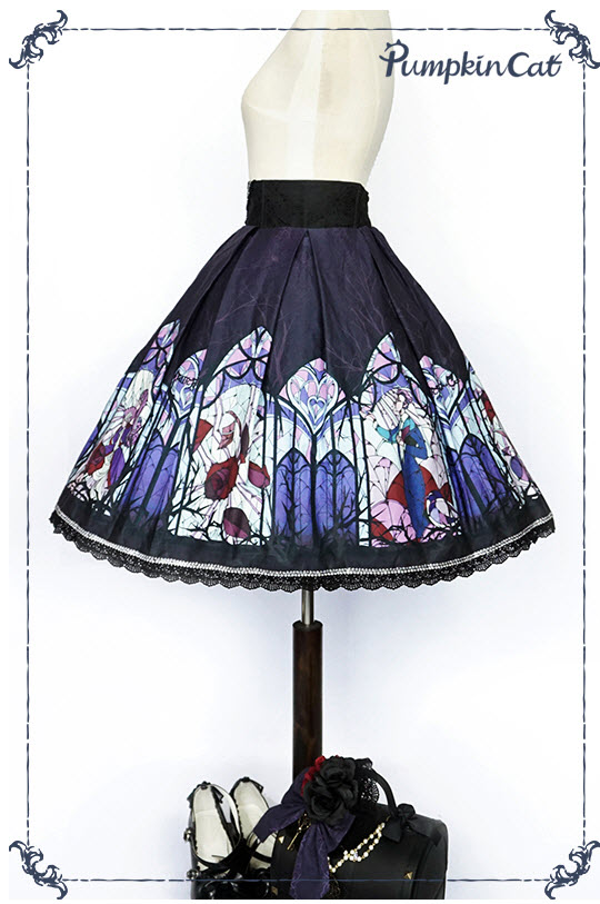 Pumpkin Cat -Beauty the Rose- Lolita Skirt