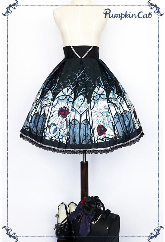 Pumpkin Cat -Beauty the Rose- Lolita Skirt