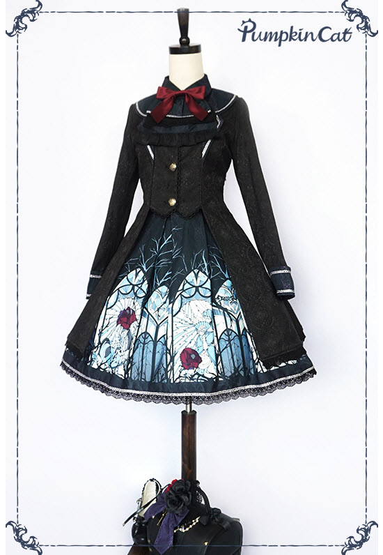 Pumpkin Cat -Beauty the Rose- Lolita Skirt