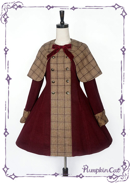 Pumpkin Cat -The Detective Academy- Lolita Jacket and Cape Set