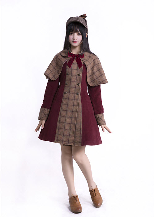 Pumpkin Cat -The Detective Academy- Lolita Jacket and Cape Set