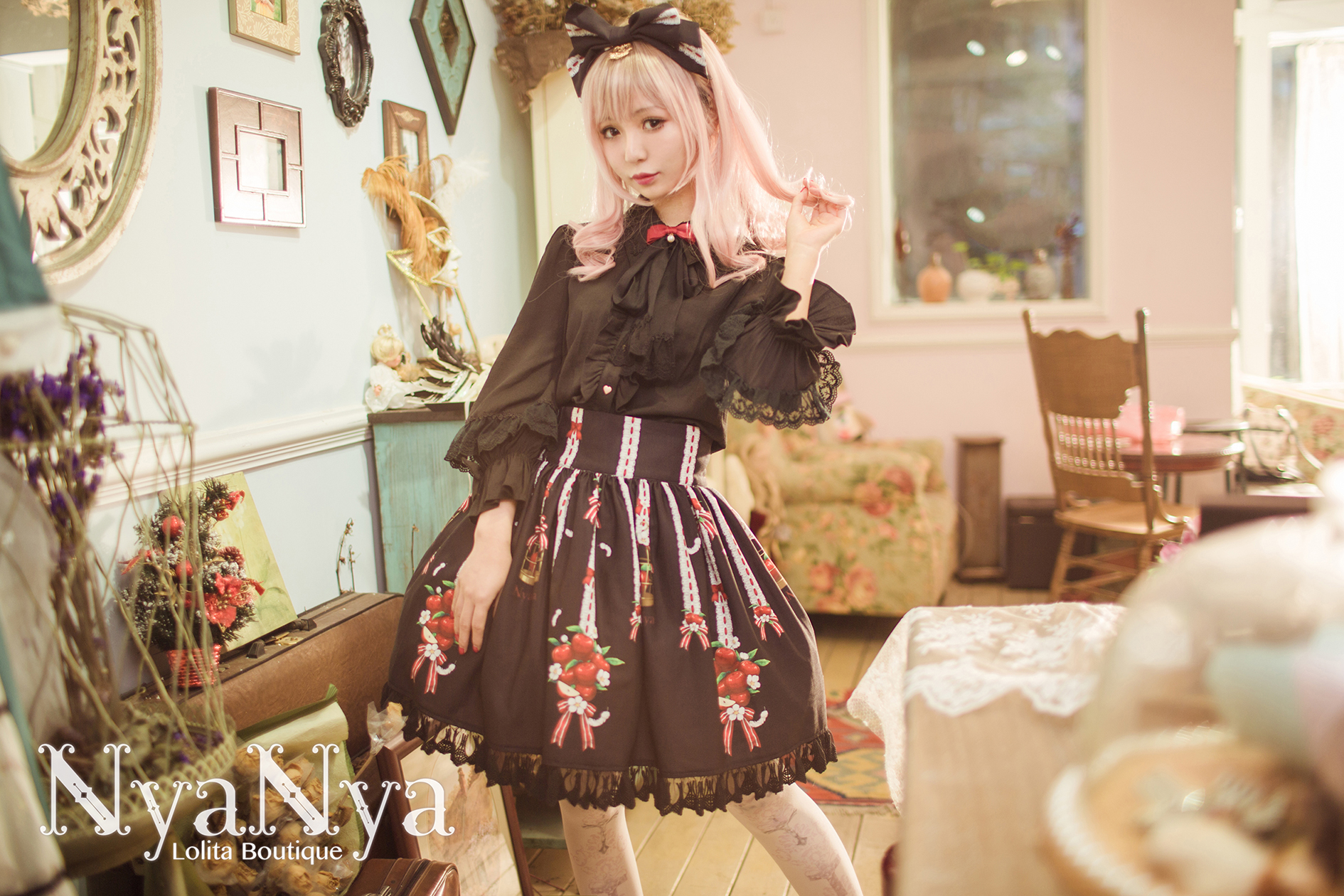 NyaNya - White Feather Ringo - Skirt SK