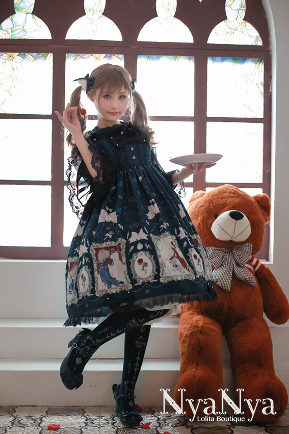 NyaNya - Bear Prince - High waist hanging neck dress JSK