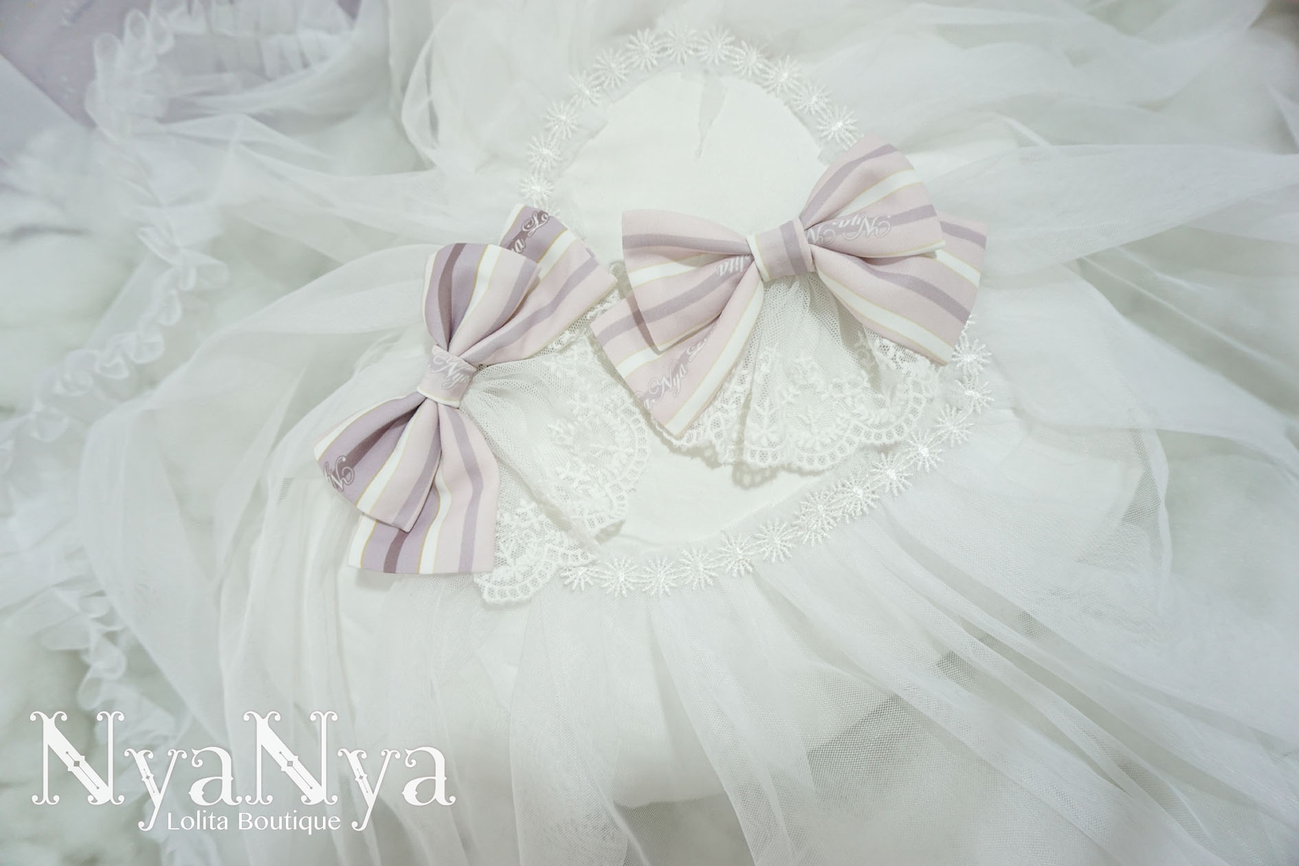 NyaNya - Bear Prince - Bow clip one pair