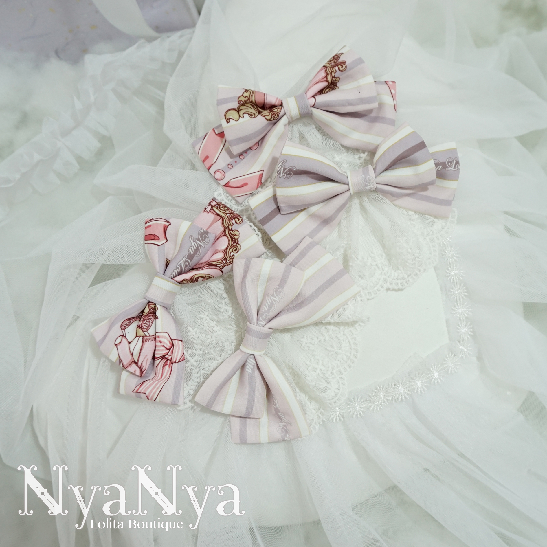 NyaNya - Bear Prince - Bow clip one pair