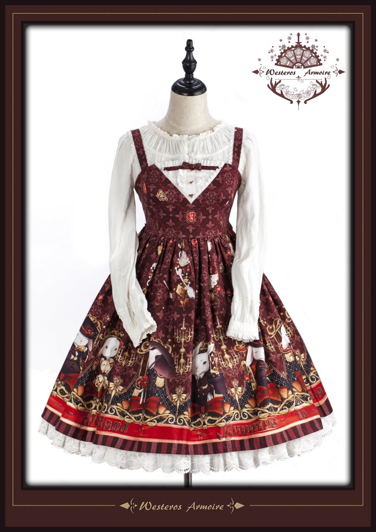 Westeros Armoire -Bunnies in Pokerland- Lolita Jumper Dress