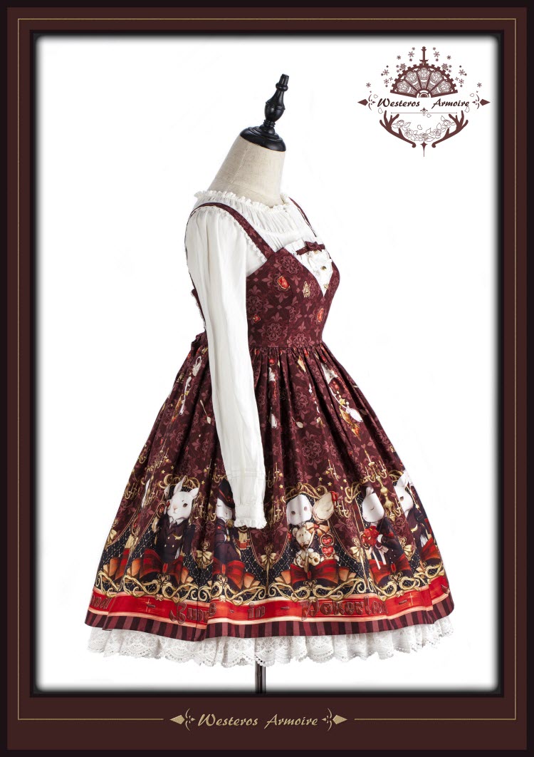 Westeros Armoire -Bunnies in Pokerland- Lolita Jumper Dress